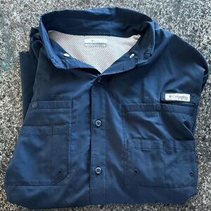 Men’s Columbia Dark Blue PFG Shirt